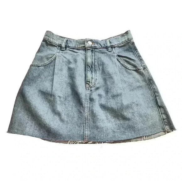 WE THE FREE WOMEN’S DENIM JEAN MINI SKIRT•SIZE 28/US 6•LIGHT WASH DENIM • - Picture 3 of 7